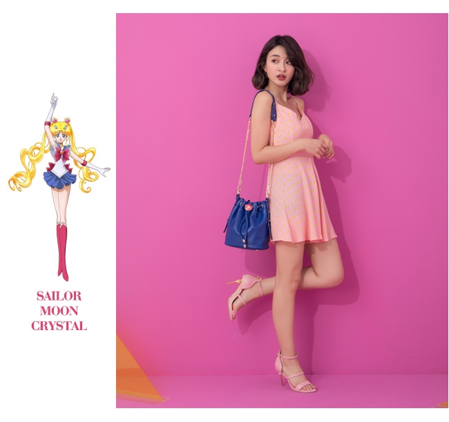 Grace gift-美少女戰士寶石變身器高跟涼鞋 粉