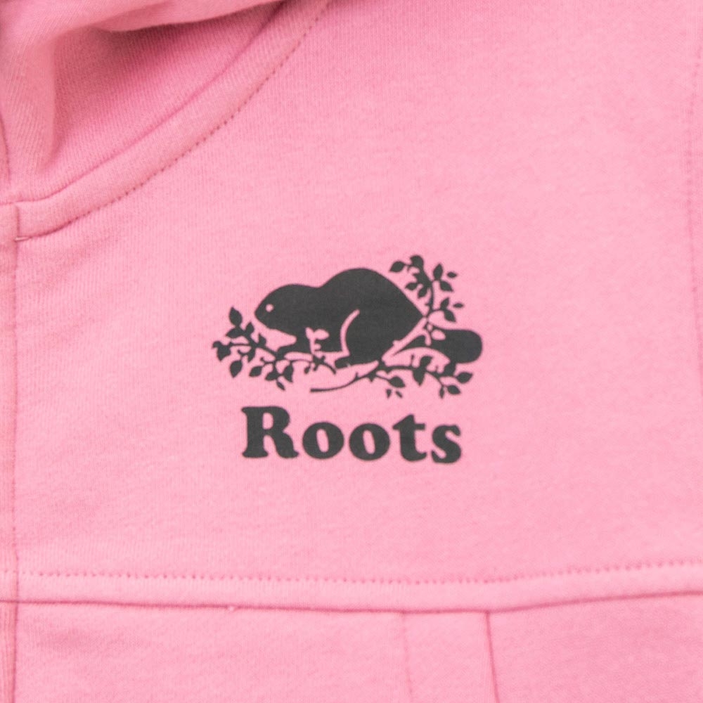 ROOTS 女裝-反光庫柏海狸刷毛連帽外套-黑色