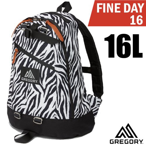 GREGORY 新款 FINE DAY 日用雙肩休閒後背包16L_斑馬紋