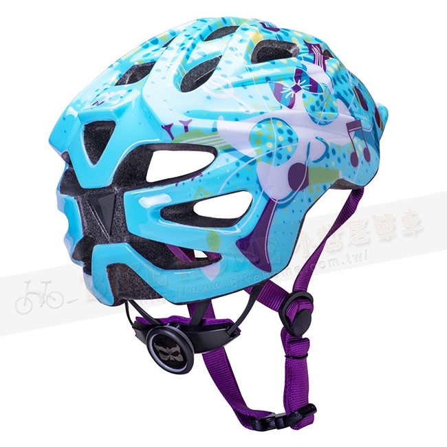 KHS功學社 指定用帽 KALI 兒童自行車/單車安全帽-音樂湖水藍/紫