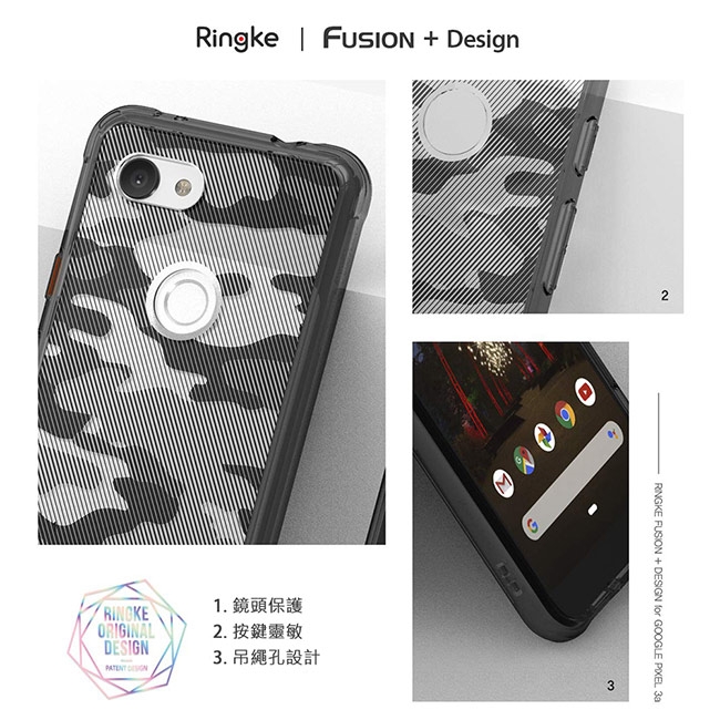 【Ringke】Pixel 3a [Fusion Design]透明背蓋防撞手機殼