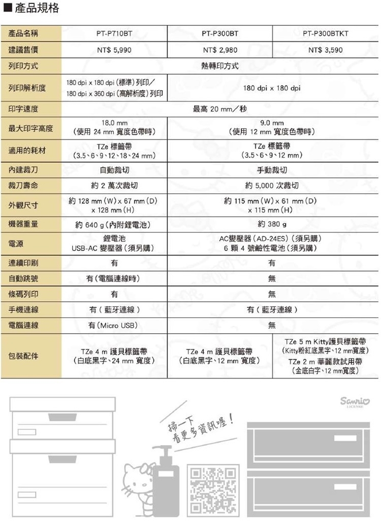 BROTHER PT-P710BT 智慧藍牙/電腦兩用玩美標籤機 附變壓器