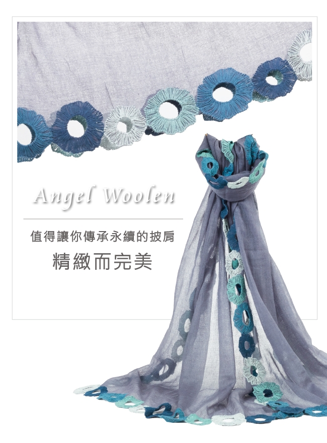 【ANGEL WOOLEN】圓舞曲印度胎羊毛手工披肩(共兩色)