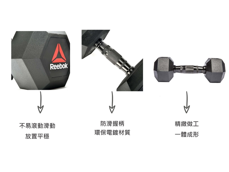 Reebok 六角啞鈴-10kg