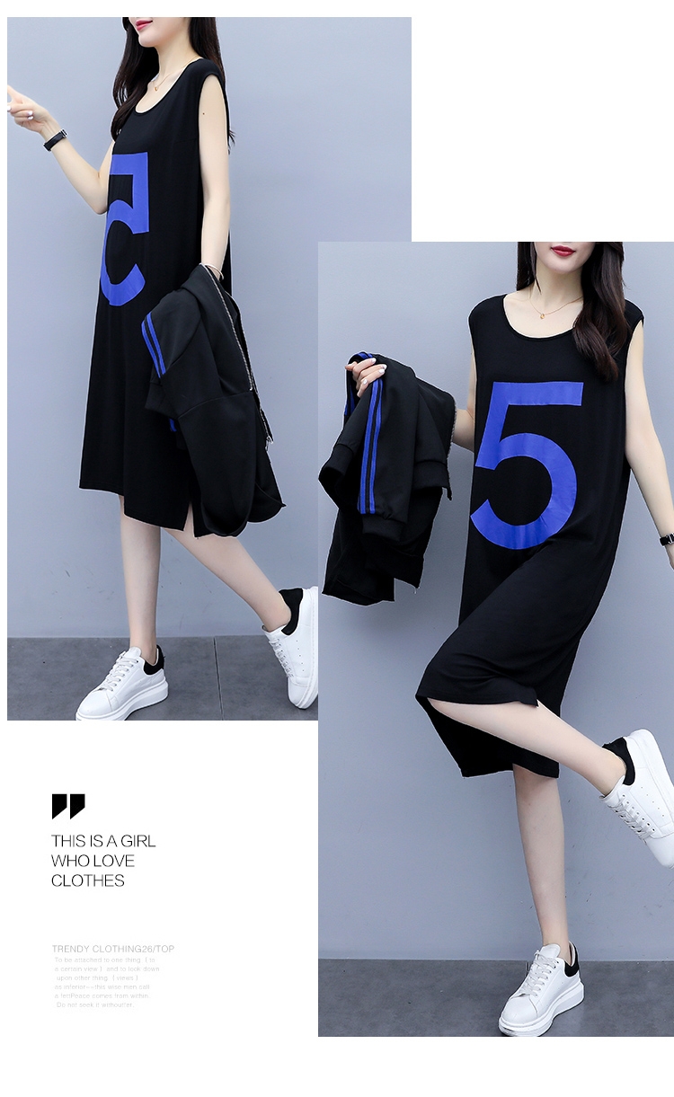 【韓國K.W.】清新風格字母印花時尚套裝-1色