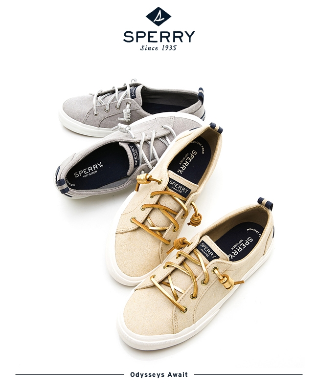 [時時樂限定]SPERRY 復古風尚經典帆布鞋(女)-金色/銀色任選