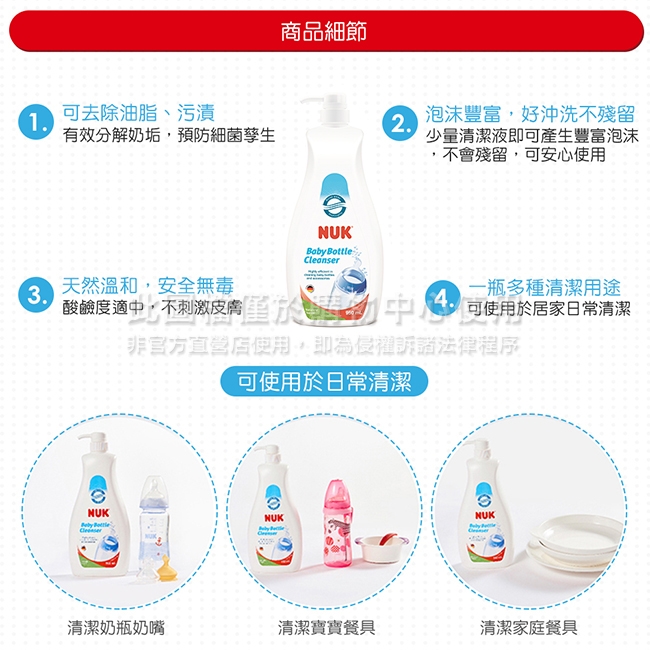 NUK-奶瓶清潔液750ml補充包x3入