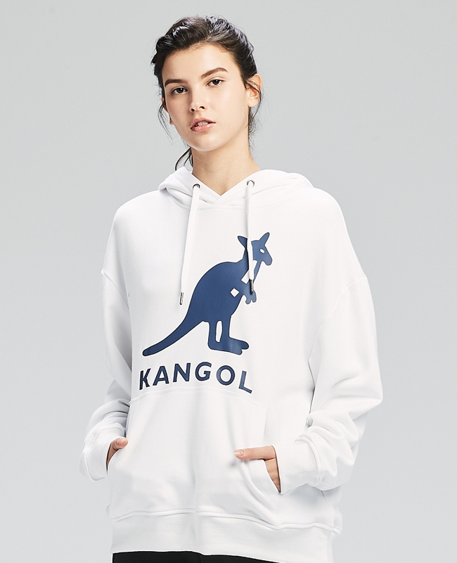 [時時樂]【KANGOL】Oversize大LOGO連帽上衣-男女款共五色