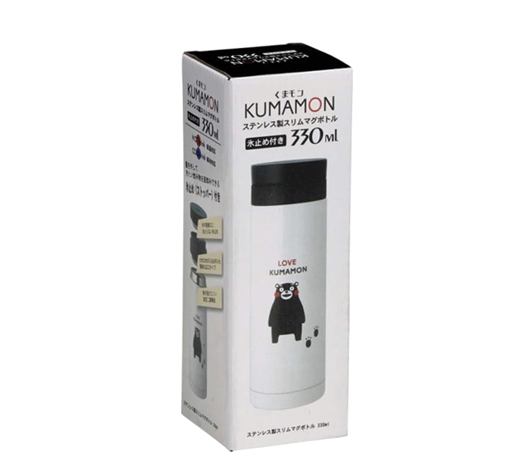 日本KUMAMON熊本熊不鏽鋼真空斷熱保溫瓶(330ml)K12919