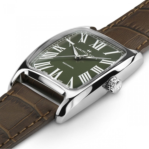 Hamilton漢米爾頓Boulton手上鍊手錶(H13519561)-綠