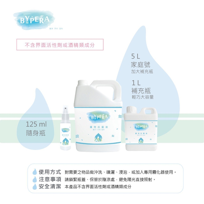 BYPERA 廣效濃縮抗菌液次氯酸水(1000ml)