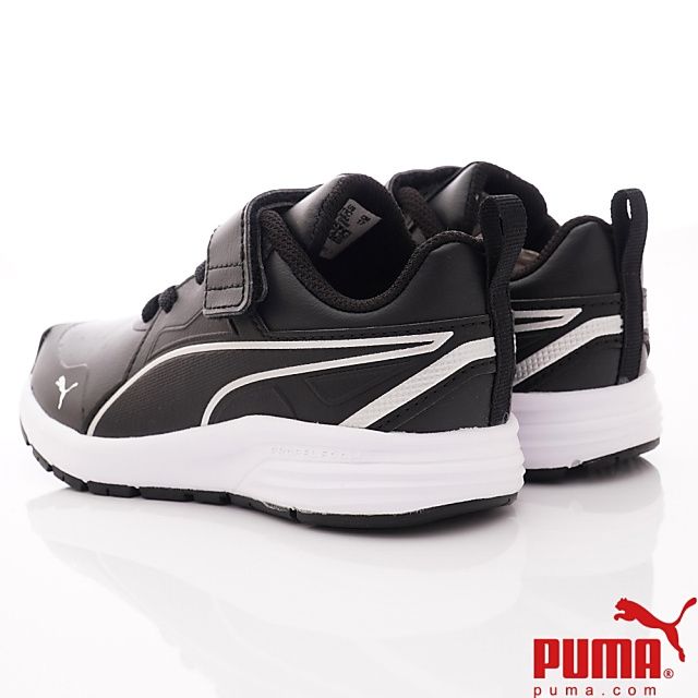PUMA童鞋 輕量皮質運動鞋款 TH70666-01黑(中小童段)