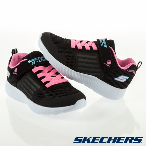 SKECHERS 女童系列 DYNA-LIGHTS - 20268LBKPK