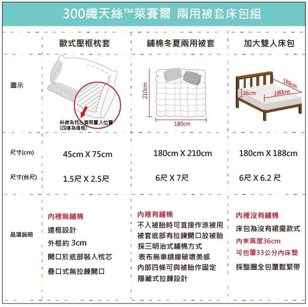 OLIVIA solid 全白 加大雙人床包兩用被套四件組 300織膠原蛋白天絲 台灣製