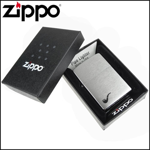 ZIPPO 美系~Pipe Lighter~煙斗用打火機~拉絲打磨電鍍鉻款