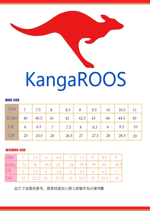 KangaROOS 經典電繡LOGO復古慢跑鞋 紅標系列 白藍紅 91079