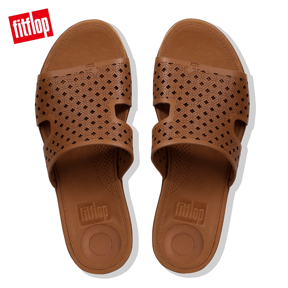 FitFlop H-BAR SLIDE SANDALS 焦糖色