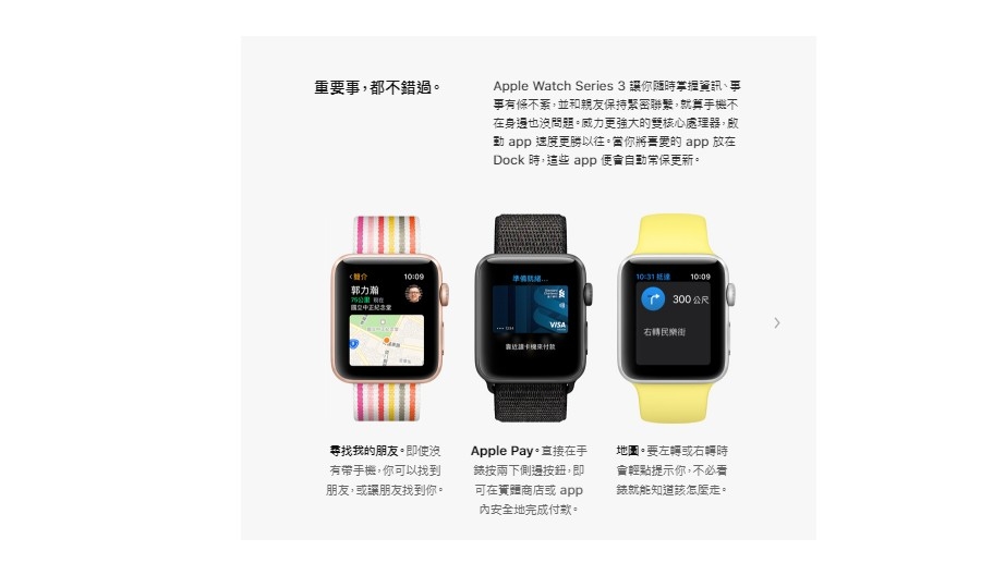 《福利品》Apple Watch Series 3 -38m鋁金-粉（SPY）