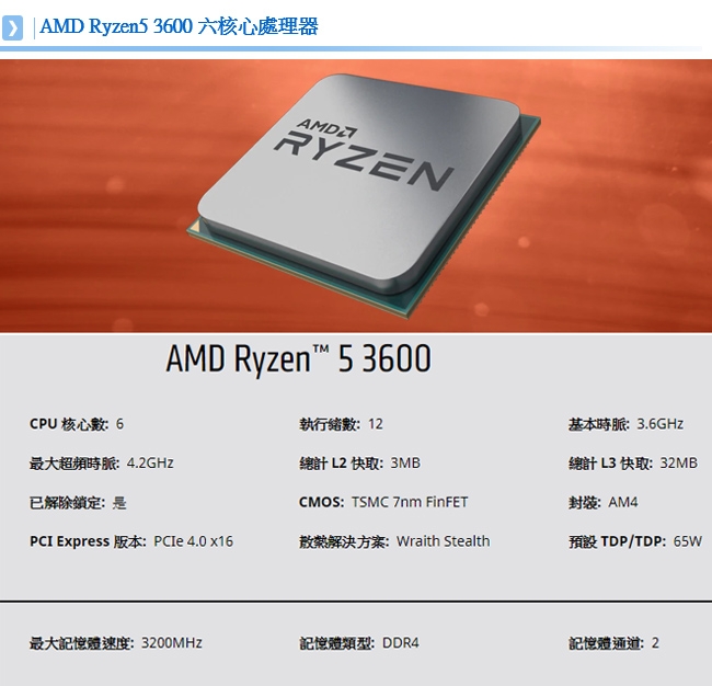 ASUS華碩 PRIME B450M-A + AMD R5-3600組合套餐