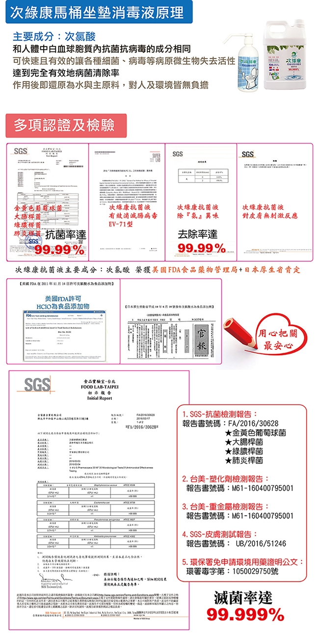 次綠康 馬桶坐墊消毒液(500ml)+L架組