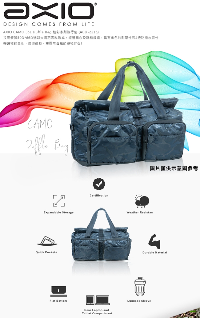 AXIO ACD-2215 Camo 35L Duffle bag 迷彩系列 多功能運動包