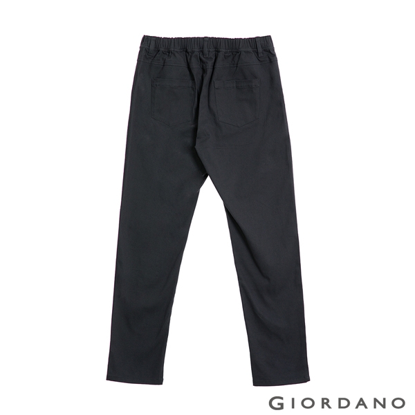 GIORDANO 女裝經典後鬆緊修身休閒九分褲 - 02 標誌灰