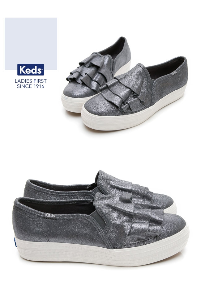 [時時樂限定]Keds TRIPLE RUFFLE 荷葉休閒鞋-四色