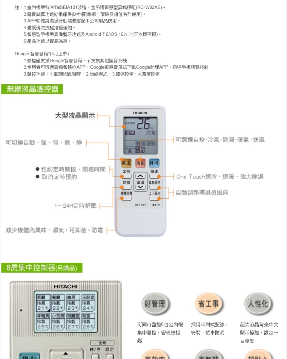 HITACHI日立變頻冷暖一對一冷氣 RAS-40YK1 RAC-40YK1 另有RAS-63YK1/RAC-63YK1