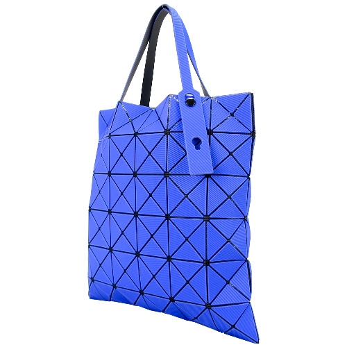 ISSEY MIYAKE 三宅一生 BAOBAO 斜紋三角方格6x6透光手提包-寶藍