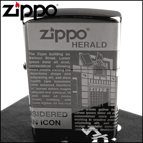 ZIPPO 美系~Newsprint-新聞稿圖案-4面連續雷射雕刻加工打火機