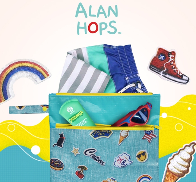 Alan Hops 防水乾濕分離收納袋 (美國丹寧風)