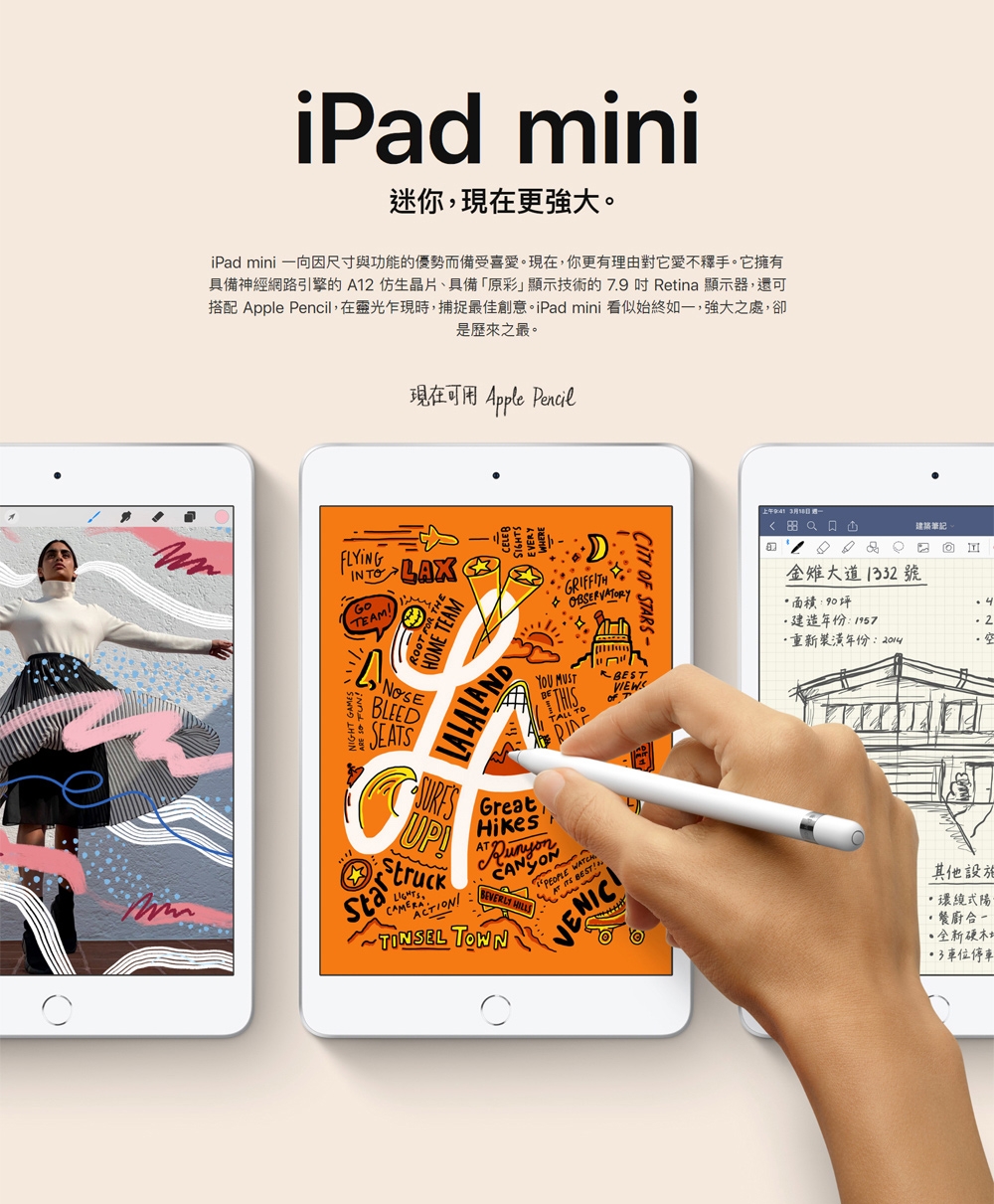 Apple 2019 iPad mini 5 7.9吋 WiFi 256G平板電腦