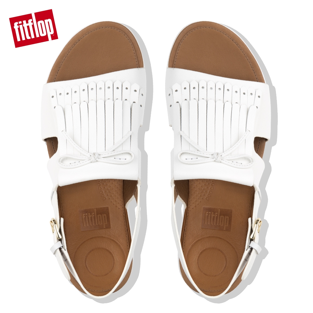 FitFlop H-BAR FRINGE SANDALS 都會白