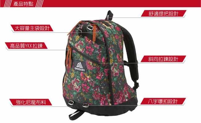 GREGORY 新款 DAY PACK 日用雙肩休閒後背包26L_花園油彩