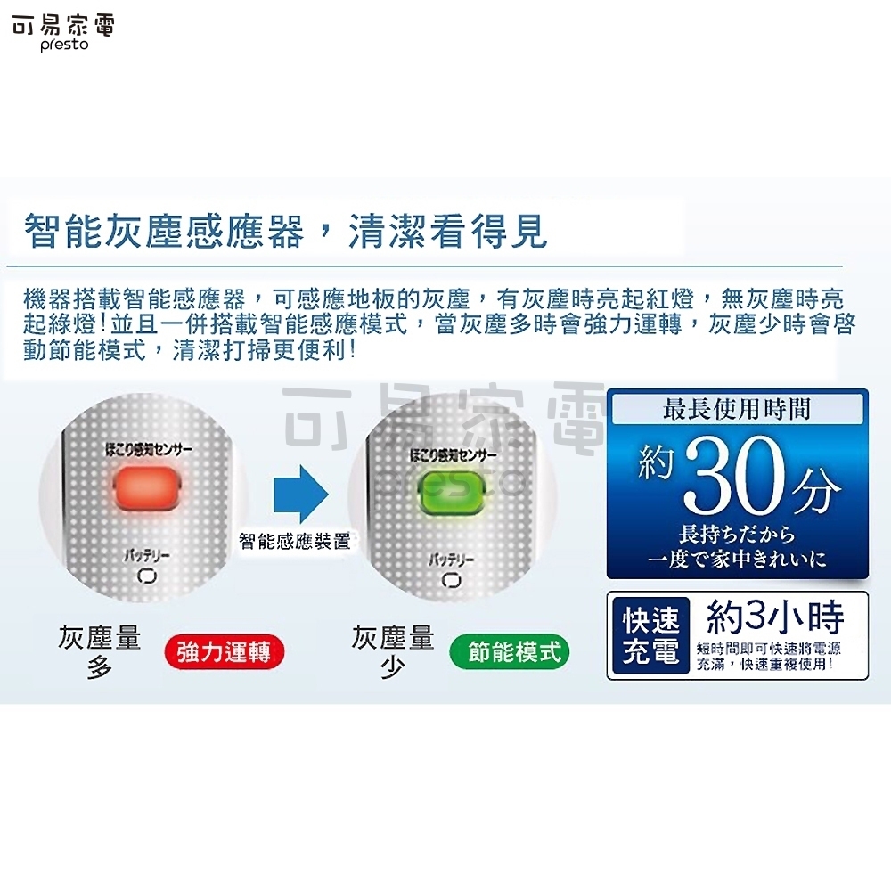 日本IRIS氣旋直立式無線吸塵器IC-SLDC1白