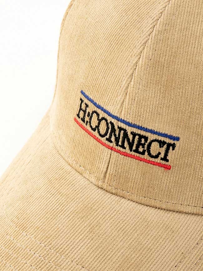 H:CONNECT 韓國品牌 配件 - 電繡字樣絨面棒球帽-黃