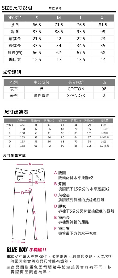 ET BOITE 箱子 BLUE WAY-花卉刷破八分窄直褲