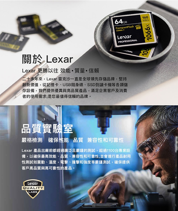 Lexar Professional 667x SDXC UHS-I 記憶卡-64G