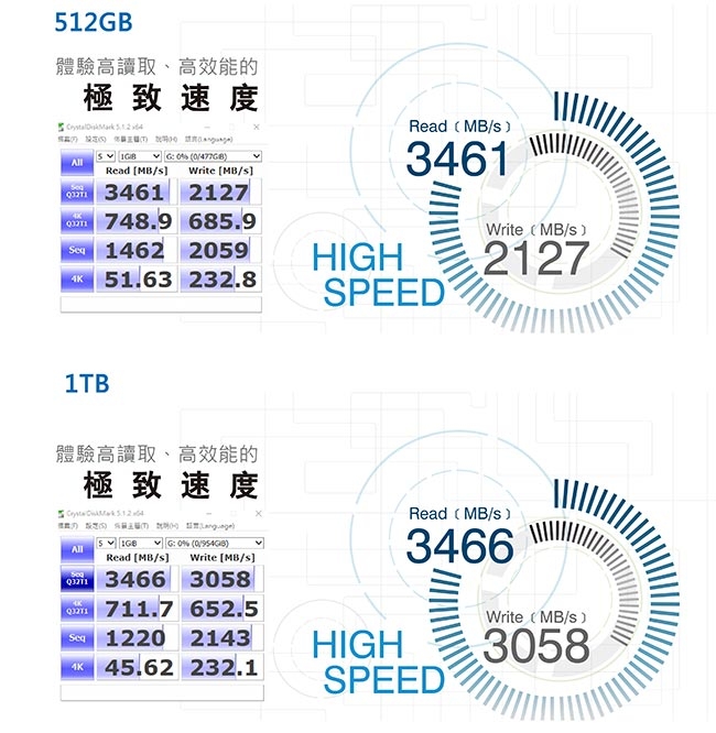 達墨 TOPMORE PCIE M.2 SSD 內接式硬碟512GB