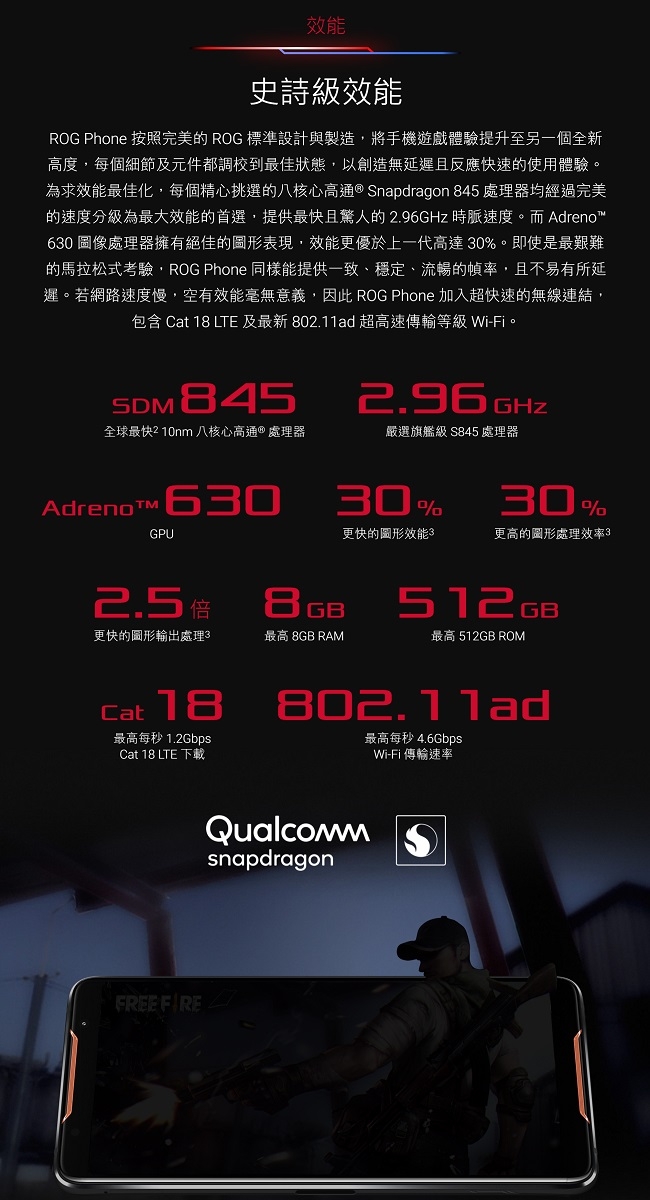 ASUS ROG Phone ZS600KL (8G/512G) 電競手機