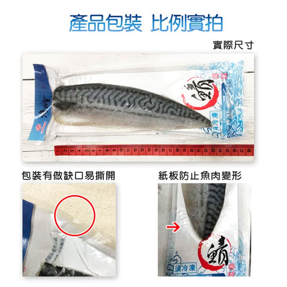 【上野物產】挪威薄鹽鯖魚片 x40片(160g土10%/片)