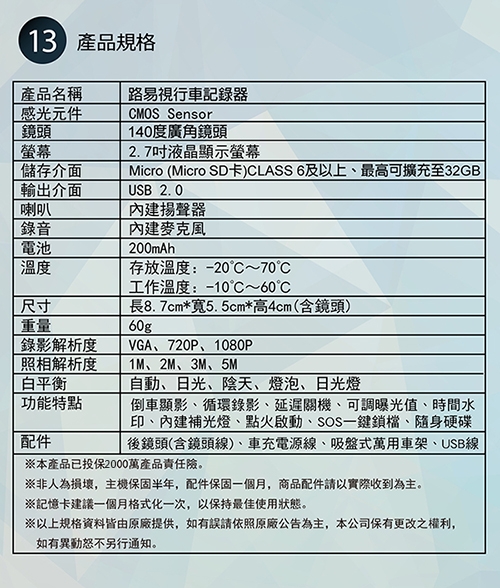 【路易視】EX3單機型雙鏡頭行車紀錄器(贈16G記憶卡)