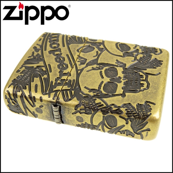 ZIPPO 美系~Freedom Skull-緞帶骷髏圖案設計(ARMOR裝甲)