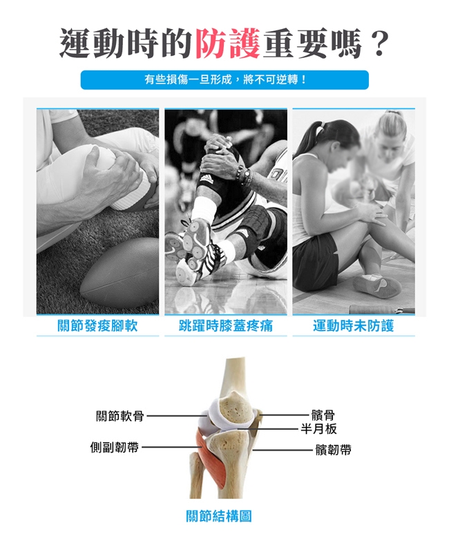 E.dot 3D立體透氣運動護膝1入組/ M~XL(兩色選)