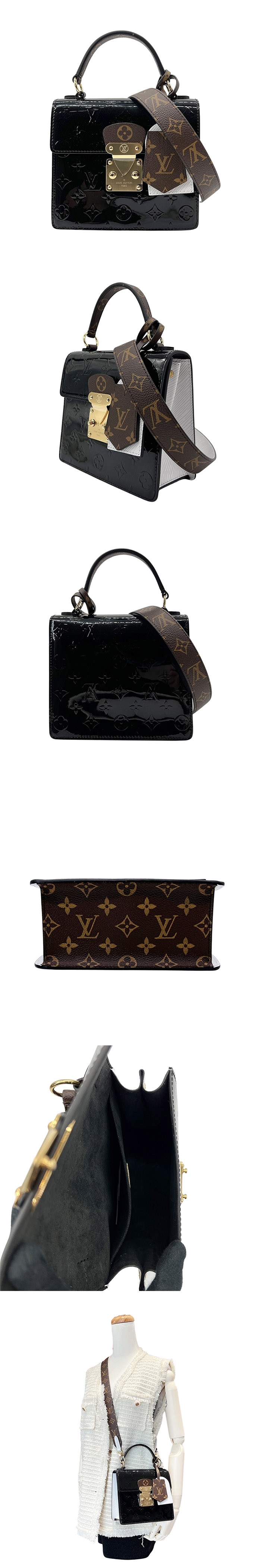 M90375 Louis Vuitton 2019 Monogram Vernis Spring Street-Black