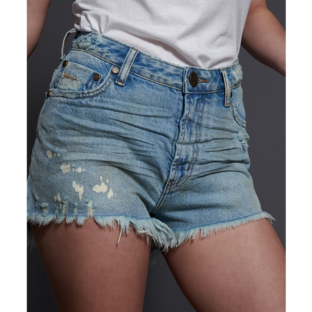 ONETEASPOON WAIST DENIM SHORT 牛仔短褲-(女)