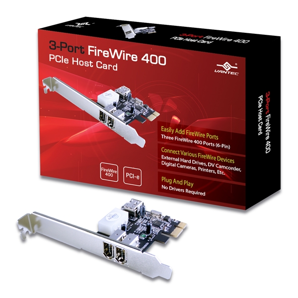 凡達克3埠FireWire400-PCIe-主機卡