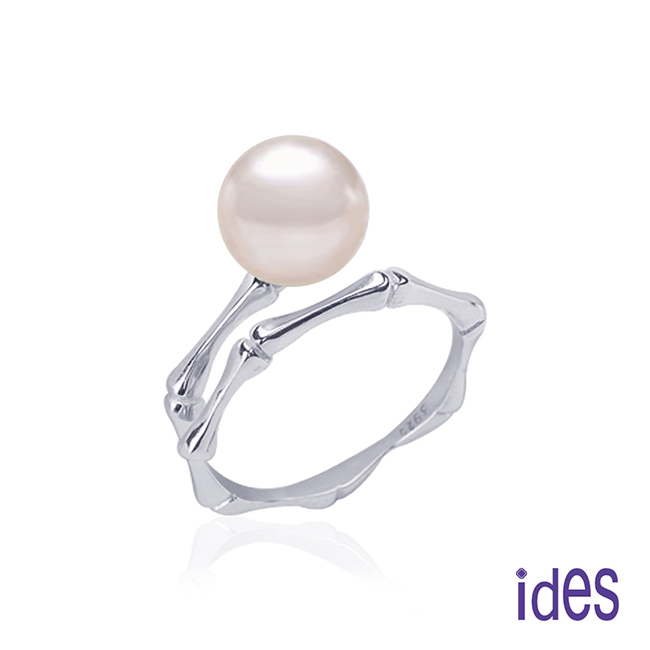 ides愛蒂思 日本設計AKOYA經典系列珍珠戒指7-8mm/竹節