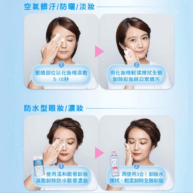 LOREAL Paris 巴黎萊雅 三合一卸妝潔顏水-保濕型_400mlx2