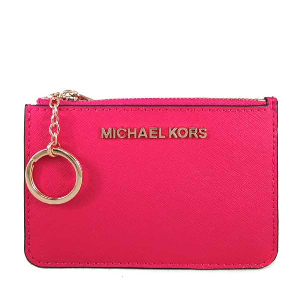 MICHAEL KORS (七夕首選) 防刮皮革鎖圈零錢包/風琴卡片夾
